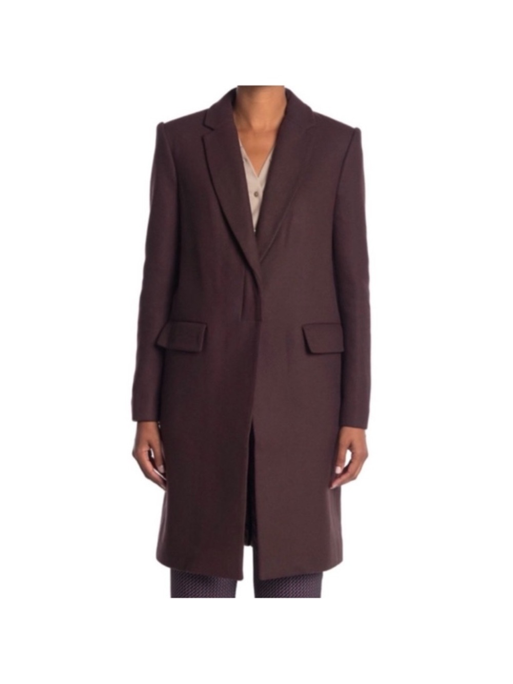 Equipment Femme Arostide Wool Coat in Aubergine